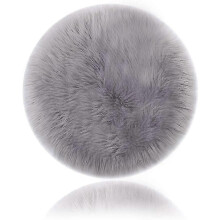 50cm Soft Round Faux Sheepskin Rugs. Faux Plush Fur Area Rugs. Ultra Soft Fluffy