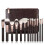 15 professional makeup brush with practical bag brown 1