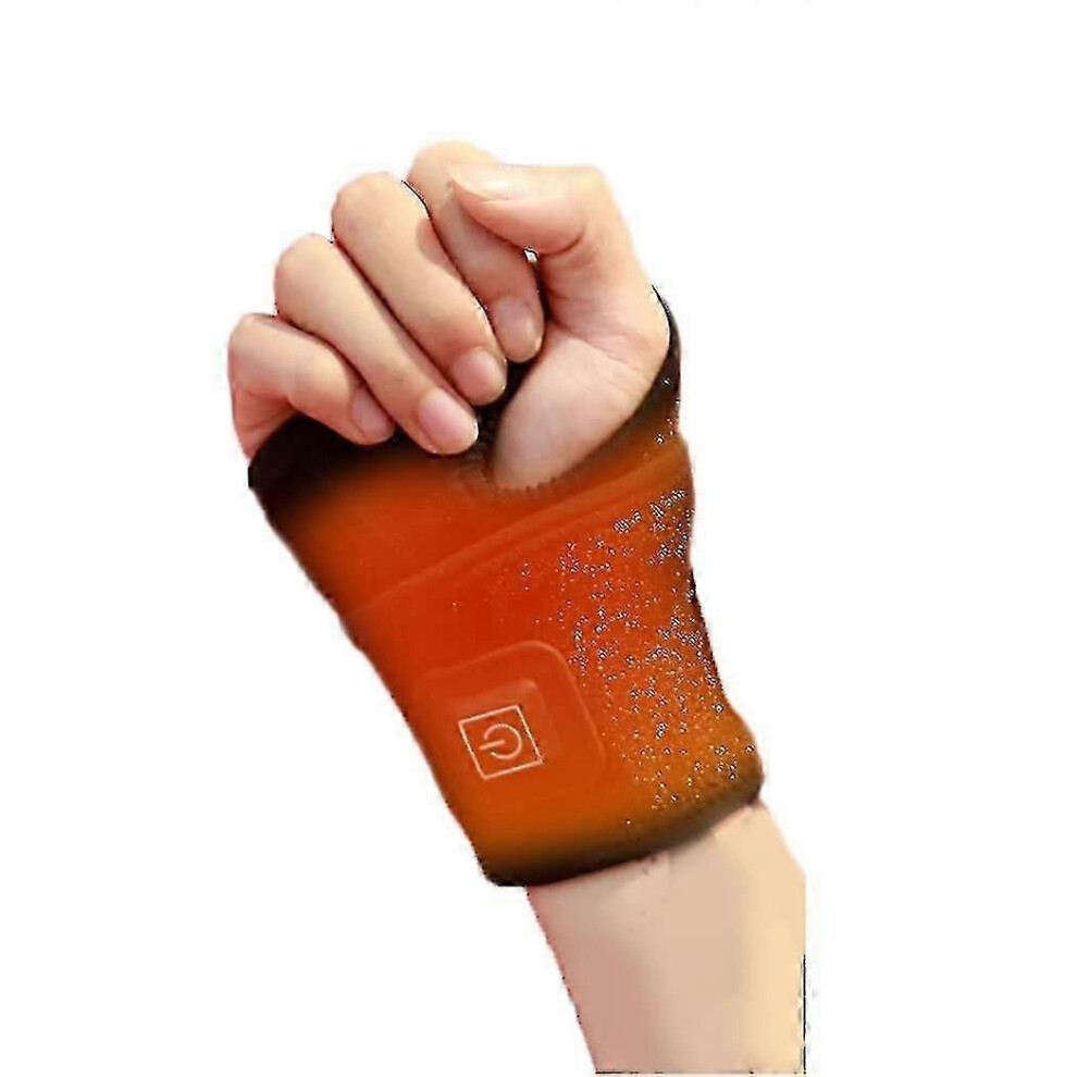 1 Pc Electric Heated Wrist Brace, Men Women Wrist Heating Pad Adjustable 3 Heat Levels Wristband Heat Therapy Wrist