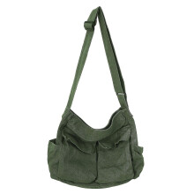 Dames en heren crossbody schoudertas, grote hobo tas met meerdere vakken, canvas messenger tas, compatibel met