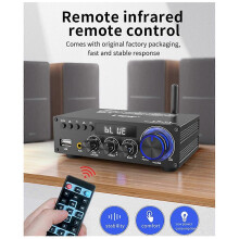 LP-T1 Digital HiFi Bluetooth Amplifier Coaxial USB Disk Lossless Playback Mini Digital Amplifier 30Wx2+60W EU-PLUG