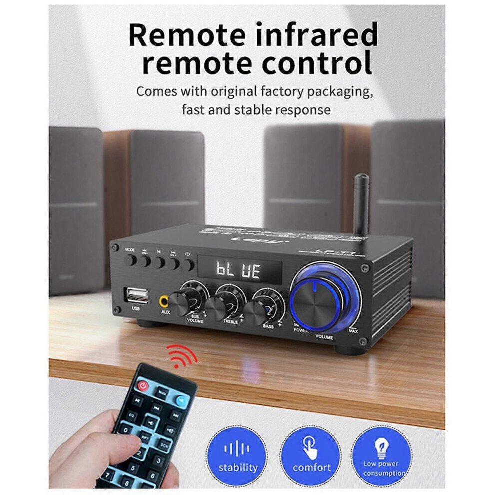 Lp-T1 Digital Hifi Bluetooth Amplifier Coaxial Usb Disk Lossless Playback Mini Digital Amplifier 30Wx2+60W Eu-Plug 3332994887327