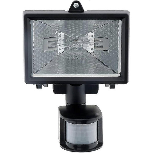 150W black halogen floodlight with sensor 1