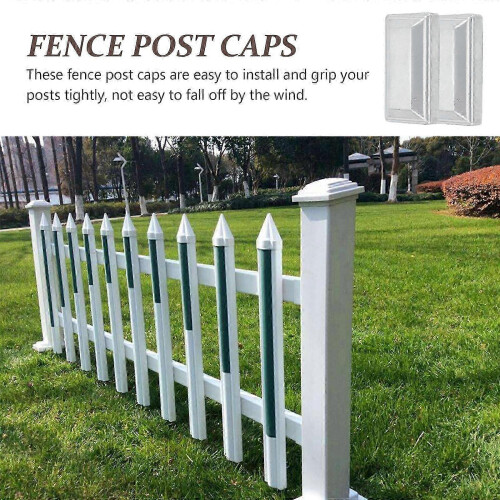 4Pcs Post Caps Cover Decorative Fence Post Caps Replacement Rectangle Post Covers 1