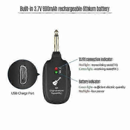 Original Sound Receiver UHF Guitar Wireless System Transmitter Set 1
