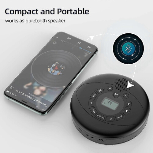 Έξυπνη συσκευή αναπαραγωγής Bluetooth με CD Walkman 2