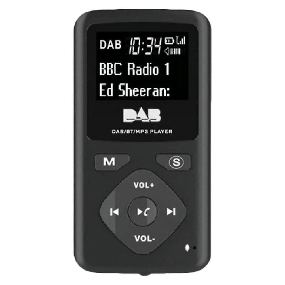 Dab/Dab Digital Radio Bluetooth 4.0 Personal Pocket Fm Mini Portable Radio Earphone Mp3 -Usb 3584676326567