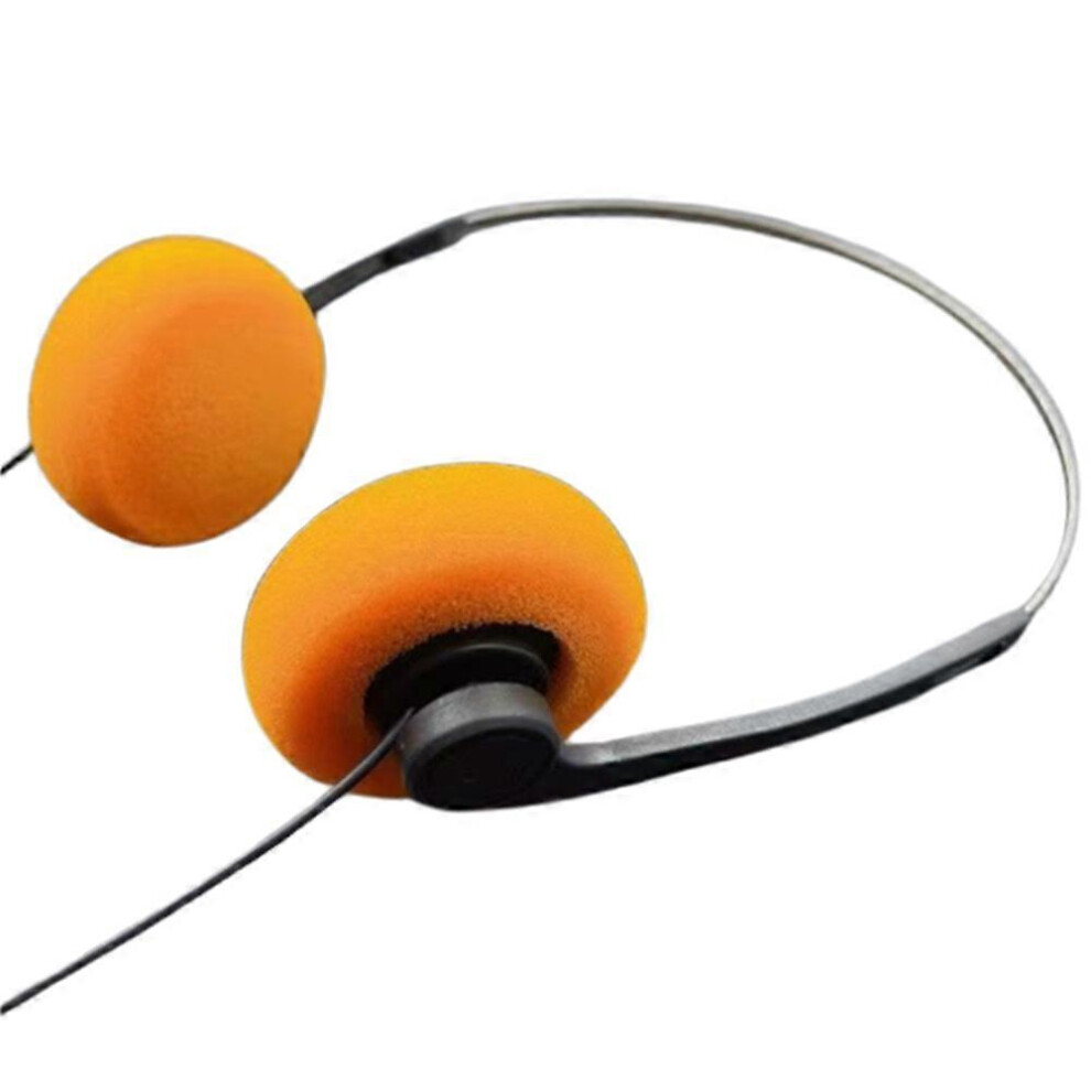 Retro Over-Ear Headphone, Vintage Feelings Walkman Headphones Hi-Fi Stereo Ear Pads Underwire Headphones Black/Orange 3250779948820
