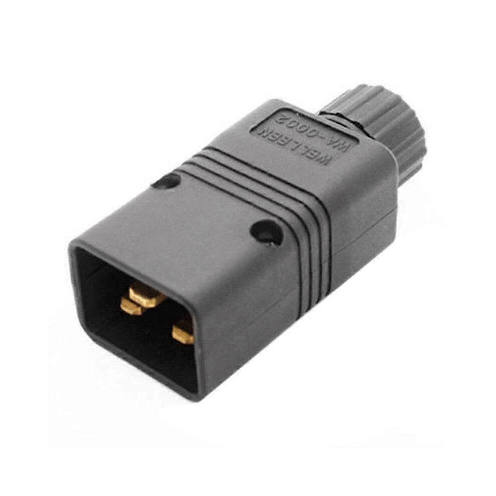 Ups Power Iec Male C20 Plug Power Cord Cable Plug Rewirable 16A / 250V Useful Black 3198898918112