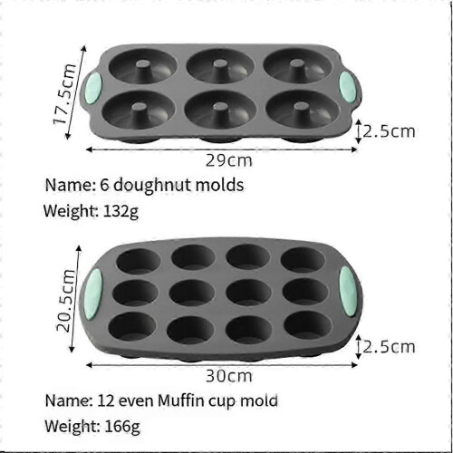 Silikon-Kuchenform, Backform, Donut- und Pizzaform, Chiffon-Kuchenform-Set, Donut-Form 1