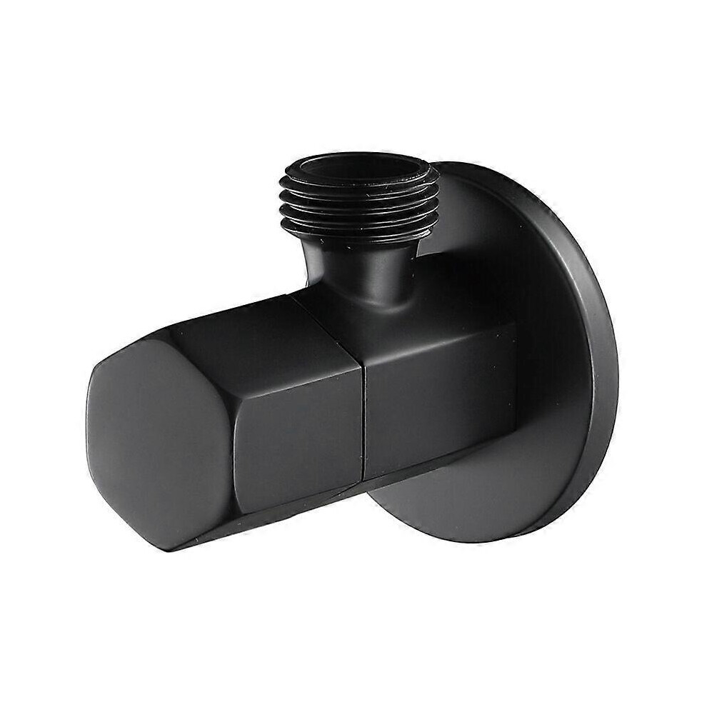 Black Shut-Off Valve Angle Faucet Brass Diverter Valve Toilet Valve Shower Head Connector Solid Brass Fitting Crane Attachment 3658396180591