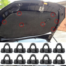 10x Car Plastic Hood Bonnet Insulation Clip compatible with Nissan Nismo X-trail Almera Qashqai Tiida Patrol Y62 Teana J32 Skyline V36
