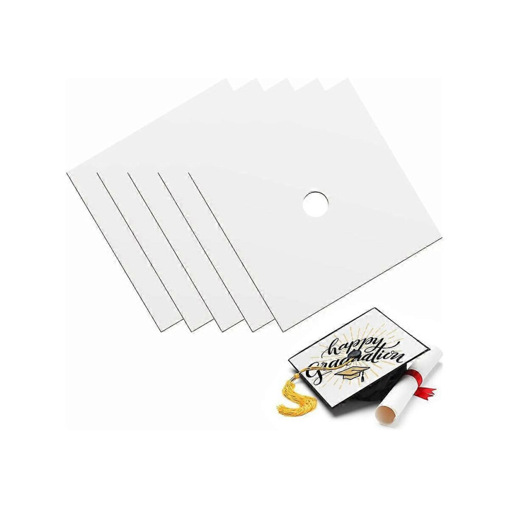 Sublimation Blanks Graduation Topper Heat Transfer Plate, MDF Adhesive Grad Hat Topper Decorations