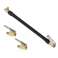 Ventielverlengset 30 cm opblaasslang met 2 autoventieladapters, compatibel met auto, fiets en motorfiets