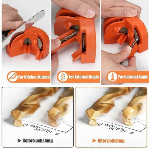 Multi-Functional Drill Bit Sharpener Tool with 12 Pcs Grinding Wheels 1