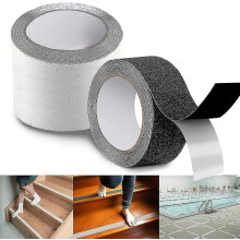 Rutschfestes Klebeband, 2 Rollen, transparent, hochklebend, rutschfest, Sicherheitsklebeband, selbstklebend