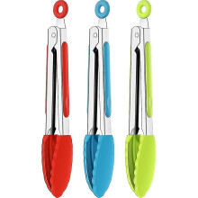 Kitchen Tongs (3 Pack 8 Inches) Stainless Steel Small Cooking Tongs With Silicone Tips Gift