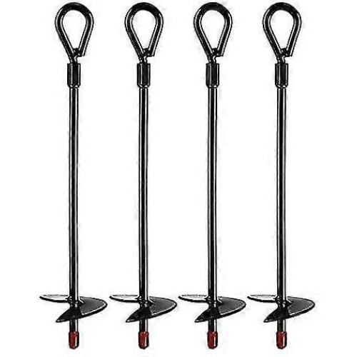 Ancoraggio a terra, robusto, con punta a vite da 38 cm, per trampolino (4 pezzi)
