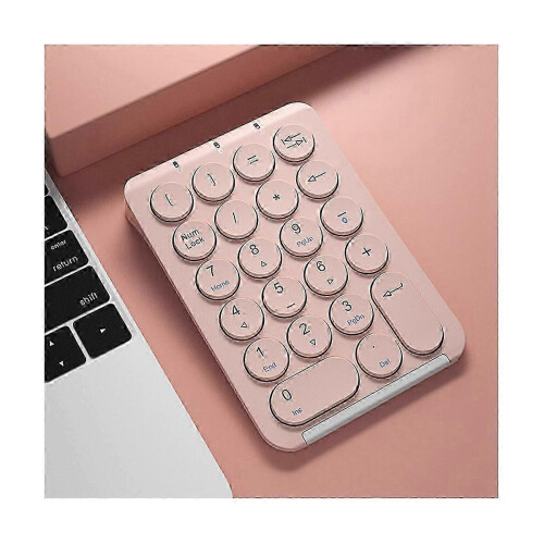 Wireless Number Pad Bluetooth Numeric Keypad Round Keycaps Numpad 22 Keys Rechargeable Number Keybo 1