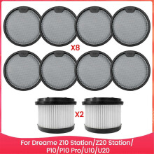 10 Stück HEPA-Staubsaugerfilter, kompatibel mit Dreame Z10 Station/Z20 Station/P10