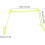 2 Pack Speed Training Hurdles Football Mobility Speed Training Aids Adjustable Hurdles (Yellow) 2
