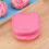 Portable Flip Snap Braces Retainer Storage Box Denture Placement Box (Pink) 4