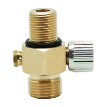 Valvola per bombola di CO2 con filettatura On/Off M18x1.5 e filettatura di uscita W21.8-14