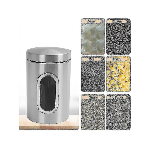 Conjunto de 3 Potes de Cozinha Prateados 1