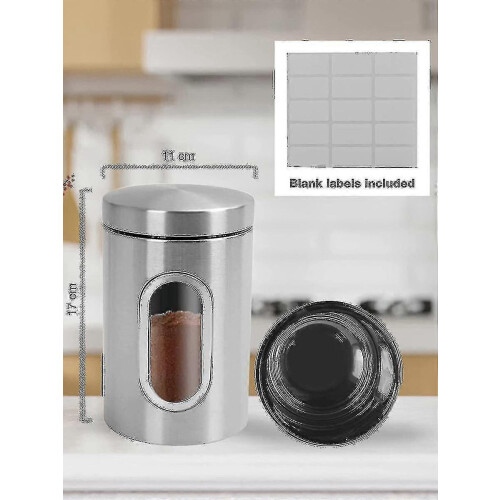 Conjunto de 3 Potes de Cozinha Prateados 2