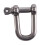 2X M6X38mm Ίσιο D-Shackle, Κοντό, Ανοξείδωτο Ατσάλι AISI 316 2