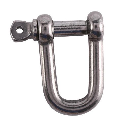 2X M6X38mm Ίσιο D-Shackle, Κοντό, Ανοξείδωτο Ατσάλι AISI 316 1