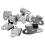 40Pcs Cabinet Spring Loaded Iron Straight Loop Toggle Latch 45mm Length 2