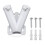Double FlagPole Bracket Holder, V Shape Aluminum Alloy Flagpole Wall Mount Bracket Windproof Flag Br 1