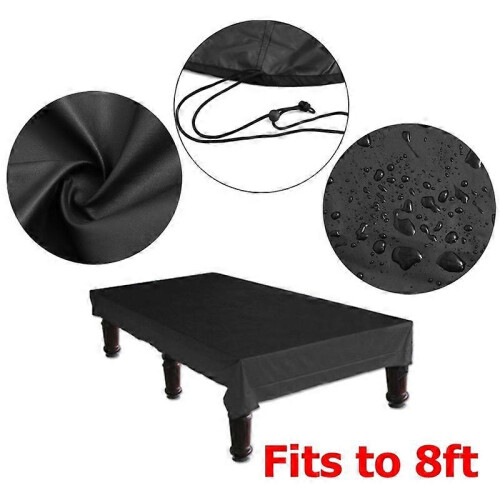 8Ft Billiard Pool Table Cover with Drawstring Durable Waterproof Table Cover compatible with Rectangle Table, B 1