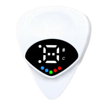 2-in-1 gitaarpickjes/tuner met ingebouwde realtime monitoring. De tuner/pickjes-combinatie is compatibel met akoestische en elektrische basgitaren.
