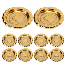 20 stuks plastic taartonderzetters/taartplateaus, geschikt voor verjaardagen (goudkleurig)