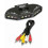 Μαύρος διακόπτης διακλάδωσης 3 θυρών Av Composite RCA Selector Box με βύσμα καλωδίου 1