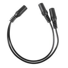 Cavo stereo splitter a Y da 3,5 mm femmina a doppio jack femmina da 28 cm, colore nero.