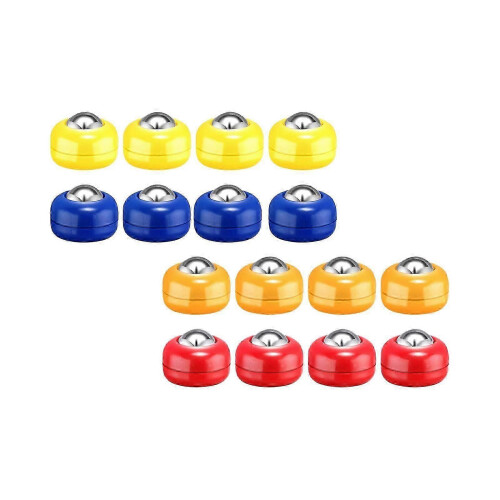 Set di 16 mini dischi da shuffleboard per interni, gioco di shuffleboard con rulli per la casa