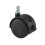 Rodízio giratório com trava para móveis, haste de rosca de 8 mm, roda de 2 polegadas de diâmetro, preto. 1