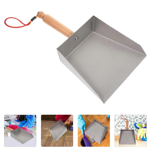 1pc Stainless Steel Mini Desktop Dustpan Kitchen Mini Dust Pan compatible with Home (Silver) 2