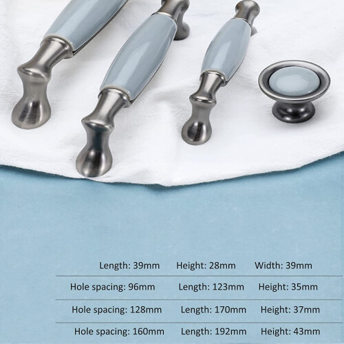 Ceramic Cabinet Handles and Drawer Pulls Set with Screws, Durable Modern Design for Kitchen Cupboards 1