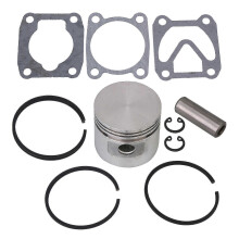 Conjunto de pistão de 47 mm compatível com compressor de ar, incluindo pino e conjunto de juntas de vedação para anéis de gás.