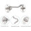 2 Pieces Cabin Hook,door Latch Hook,silver Stainless Steel Door Hook Lock 1