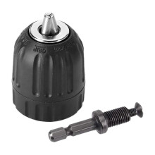 2 Pieces of Hand-Tight Chuck Set Adapter Heavy Duty 10mm Keyless Drill Chuck with Adapter Hardware T