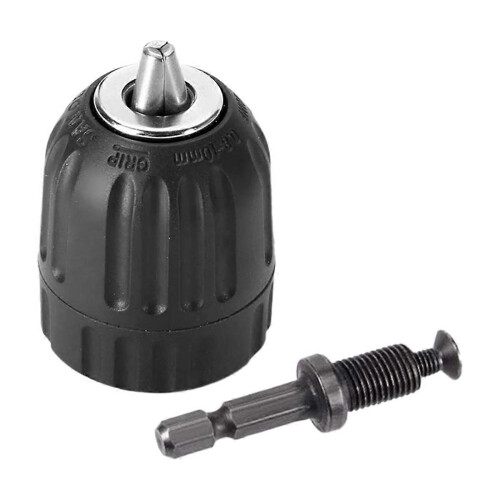 2 Stück handfestes Bohrfutter-Set, Adapter, robustes 10-mm-Schnellspannbohrfutter mit Adapterhardware T