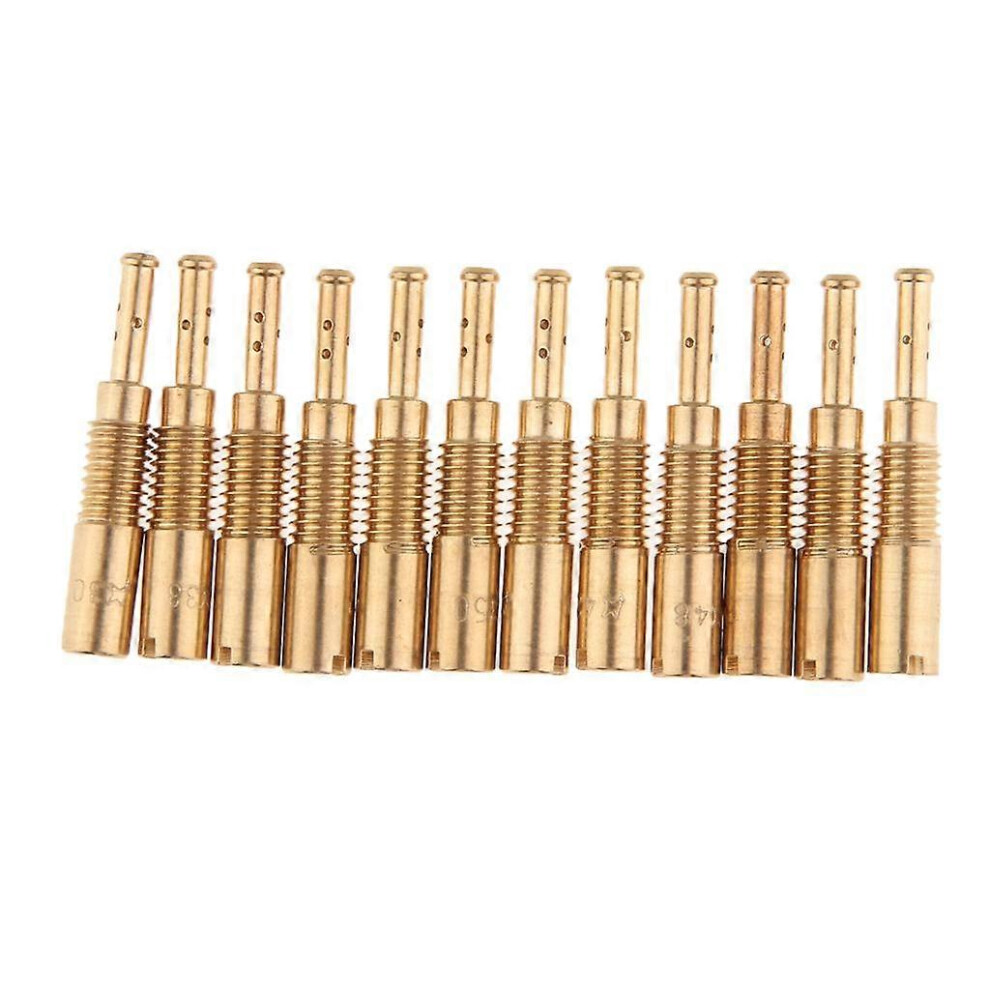 12X Carburetor Slow Pilot Jet 30 31 48 50 52 Compatible With Pz19 Pb16/18/20 3020929683846