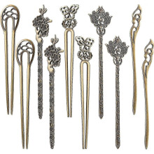 10 pezzi di bacchette cinesi per capelli, fermagli decorativi in bronzo antico, bacchette vintage per capelli, il miglior regalo, il miglior regalo