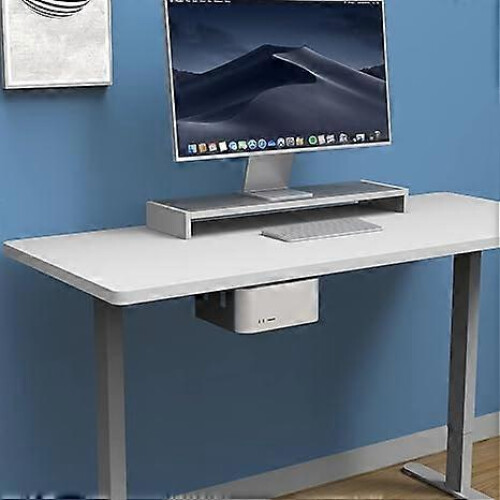 Mac Studio under-desk metal rack, storage wall-mounted bracket compatible with cooling and ventilation 2