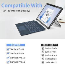 Laptophoes voor 13 inch laptops, compatibel met Microsoft Surface Pro 11 10 9 8 B